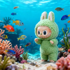 【THE MONSTERS】Cute Macaron Color Series Vinyl Face Blind Box | Trendy Toy Collection · Surprise Unboxing—Green Grape