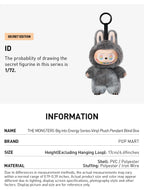 POP MART The Monsters Big into Energy series vinyl plush pendant blind box, blind box doll, random design action figure collection toy home decoration